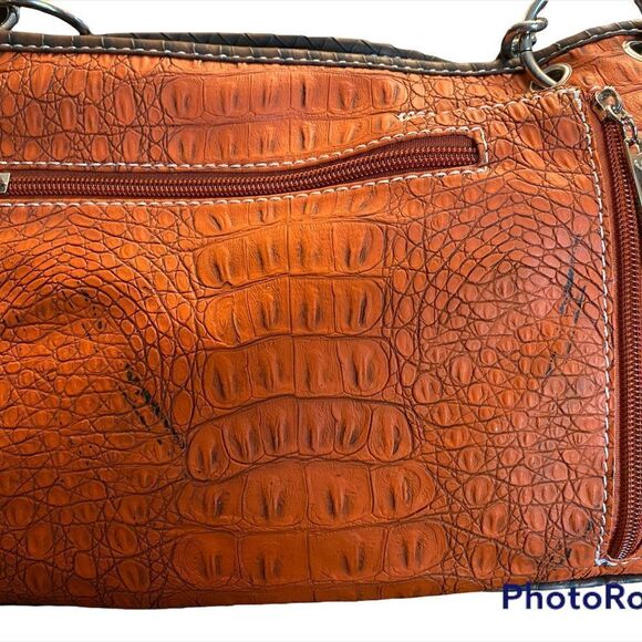 NWT Leather Burnt Orange Cross/Wing Concealed Handgun Purse/Wallet Set B… - Picture 9 of 9